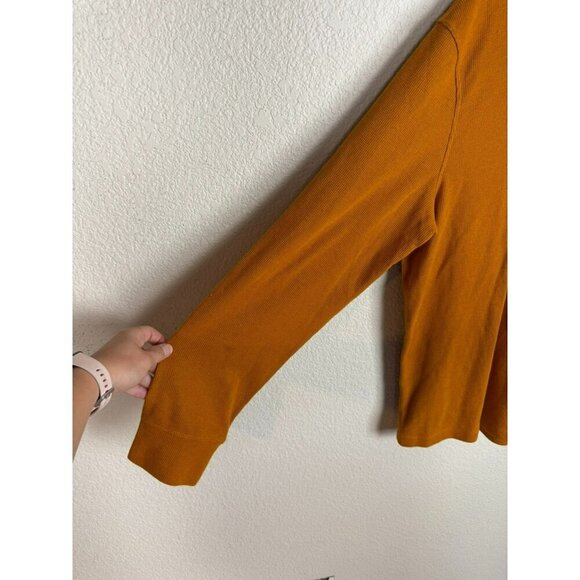 Men's Goodfellow Henley Thermal Top Shirt Size XL Rust Orange Outdoor - Picture 3 of 8